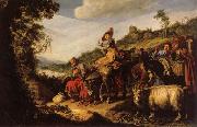LASTMAN, Pieter Pietersz. Abraham on the Way to Canaan oil painting on canvas